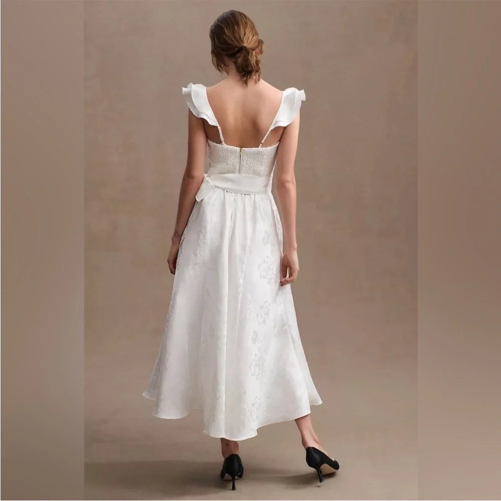 V. Chapman White Midi Dress - Picture 4 of 12